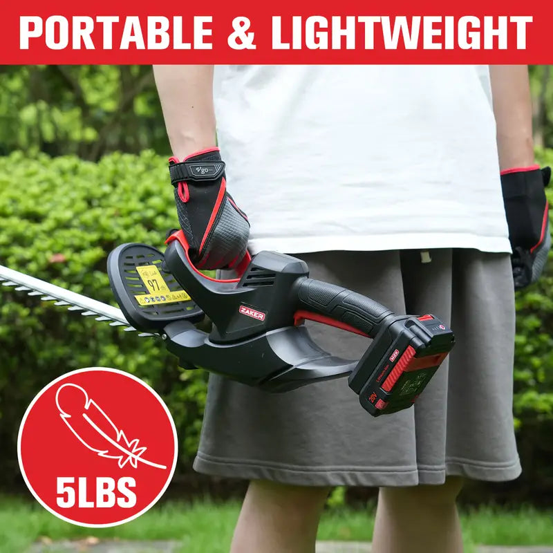 MZK 22" Cordless Hedge Trimmer - Lightweight Compact Design